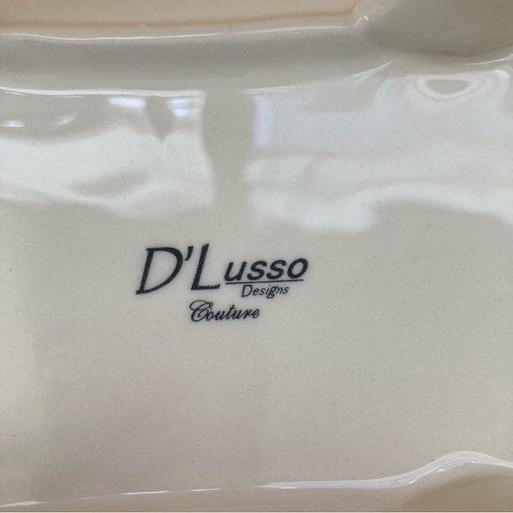 Vintage D’Lusso Serving Dish With Faux Rhinestones 9.5”x 7.5” - Picture 5 of 8